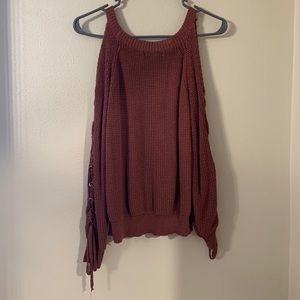 Women’s Cold-Shoulder Sweater